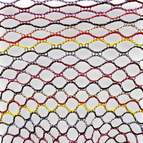 Festive Colorful "Silk Feel" Polyester Mesh Scarf Fringe EUC Decorative Boho - Picture 10 of 10